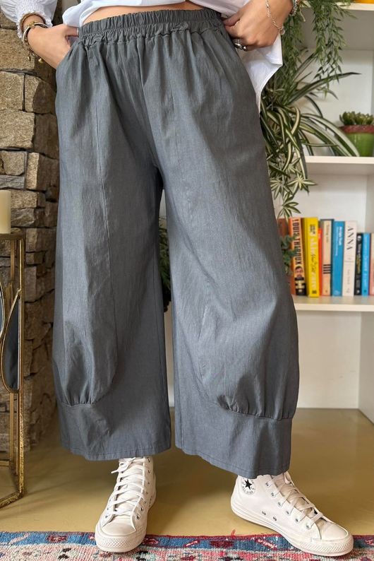 Bennie Quirky Barrel Pant Graphite
